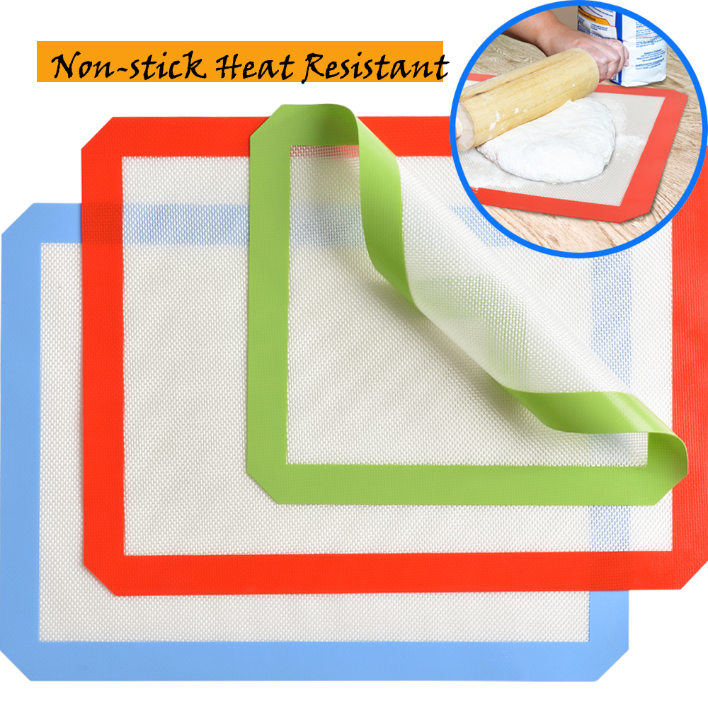 3PCS Silicone Baking Mat Set Non-stick Heat Resistant Cookie Sheets