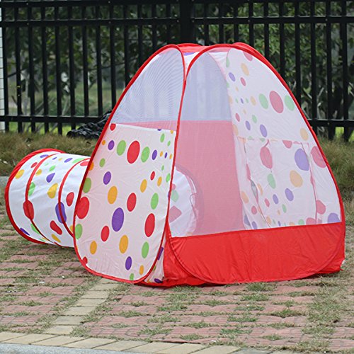 Kid Play Pop up Ten Dots Design Cuddy Outdoor and Indoor Tent Dome House Tunnel for Children