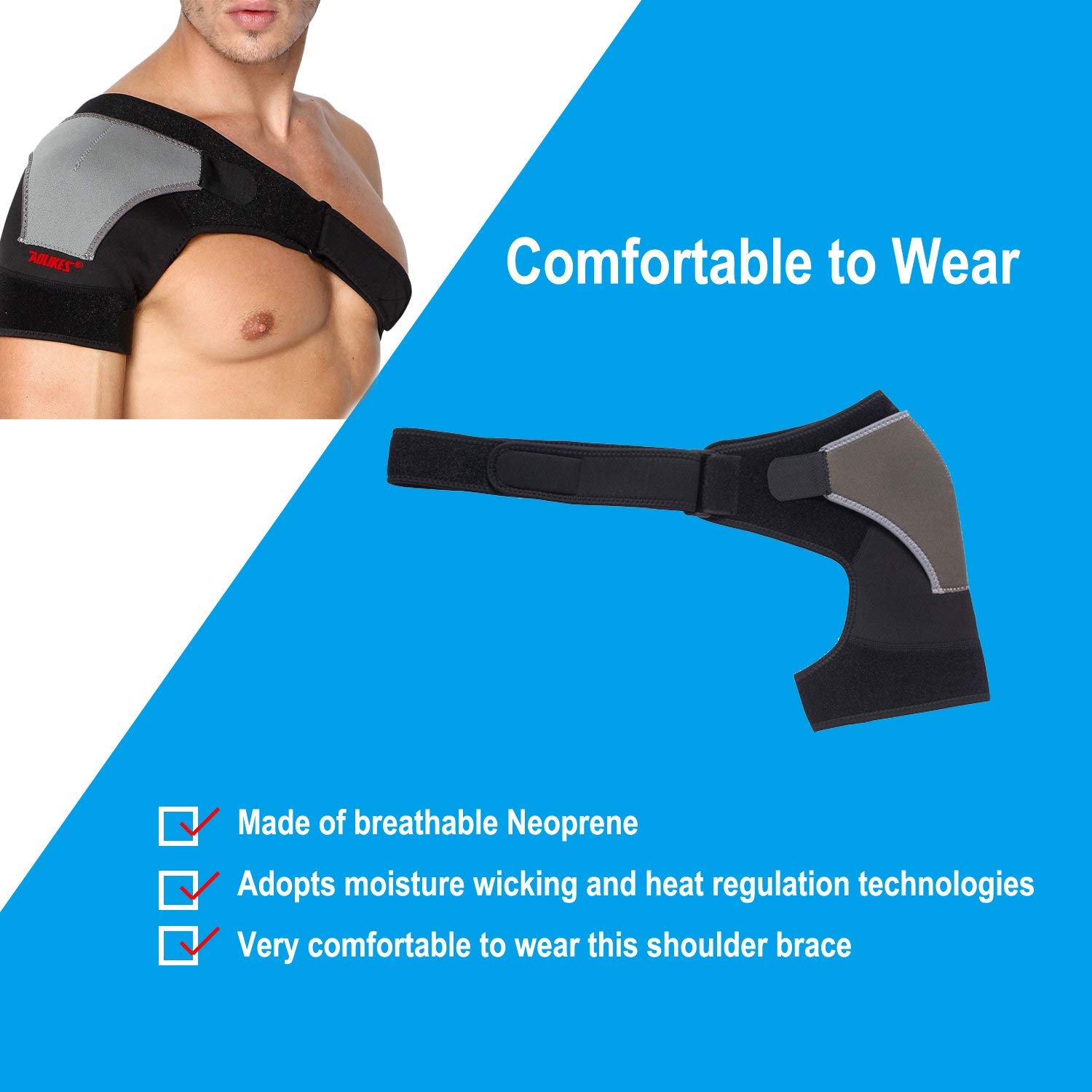 HK Rotator Cuff Brace for Women Men Shoulder Brace Support