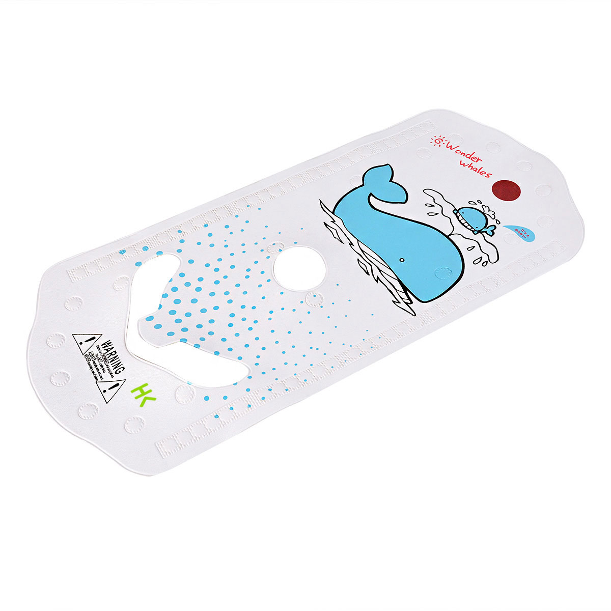 HK Infant Baby Safety Bath Support Seat Chair Sling Bather Mat for Tub Non-slip Heat Sensitive Mat (Blue)